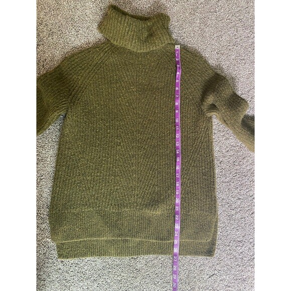 Madewell Green Chunky Turtleneck Sweater Size Small - Picture 5 of 8